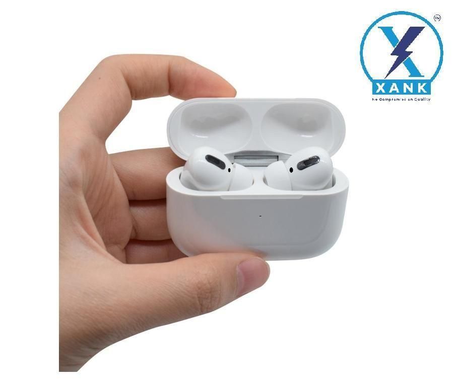 XANK Air-pods Pro, Wireless Charging Case with Sensor Enabled Bluetooth Headset (White, True Wireless)