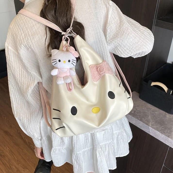 Cute 2 in 1 Kitty Bag with Plush Doll