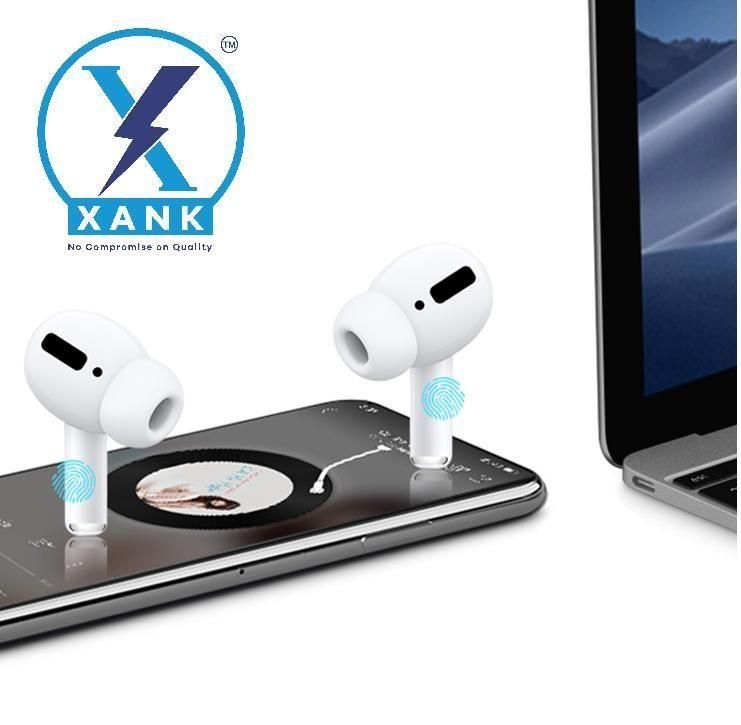XANK Air-pods Pro, Wireless Charging Case with Sensor Enabled Bluetooth Headset (White, True Wireless)